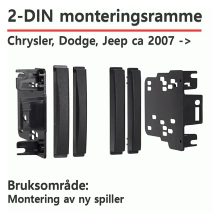 ACV 2-DIN monteringsramme